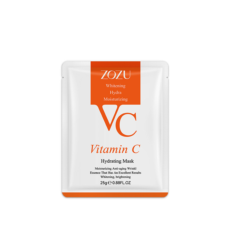 All English ZOZU VC mask vitamin C essence mask VCface mask foreign trade cross-border factory wholesale