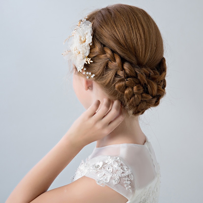 Children's dress accessories flower hair accessories headband Girls performance headdress headband flower girl wedding dress headdress flower jewelry hairpin