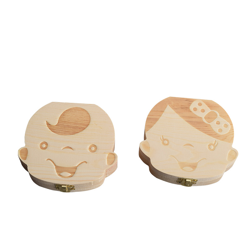 Wooden Coil Box Original Color Wooden Coil Box for Baby Boys and Girls in stock Wholesale Children's Tread Hair Collection Storage Box