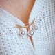 Three beads brooch