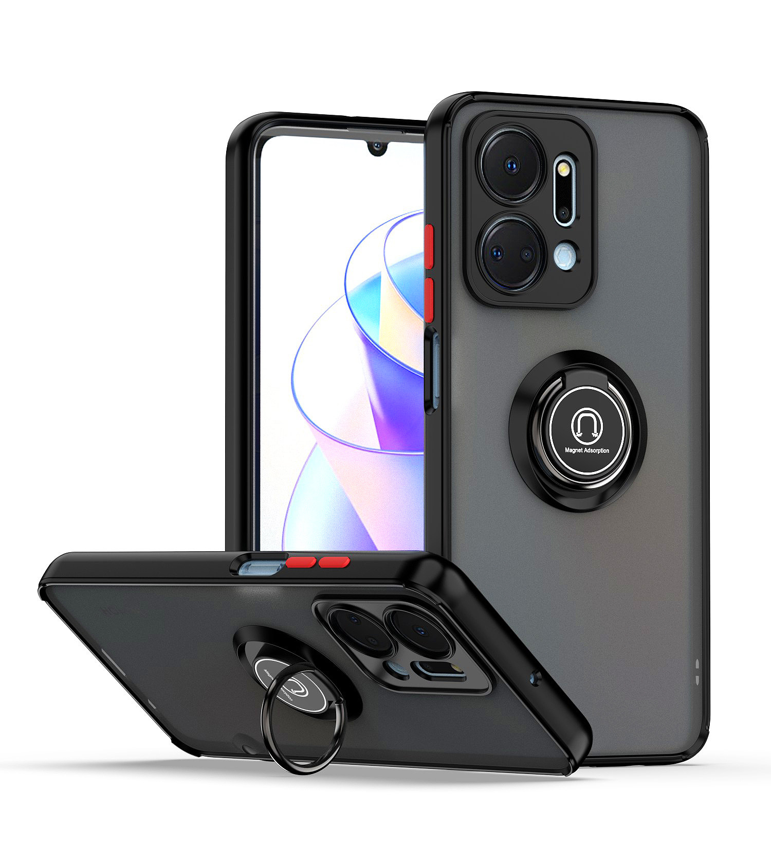 祺影一代適用Honor X7A手機殼華為NovaY90全包膚感磁吸指環保護套