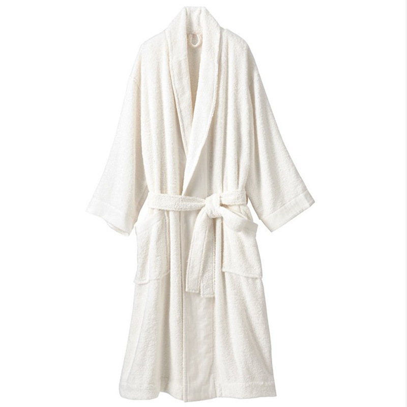 Japanese Autumn and Winter Cotton Bathrobe Bathrobe Nightgown Extra-large Thickened Household Exported Towel Cloth Absorbent for Couple
