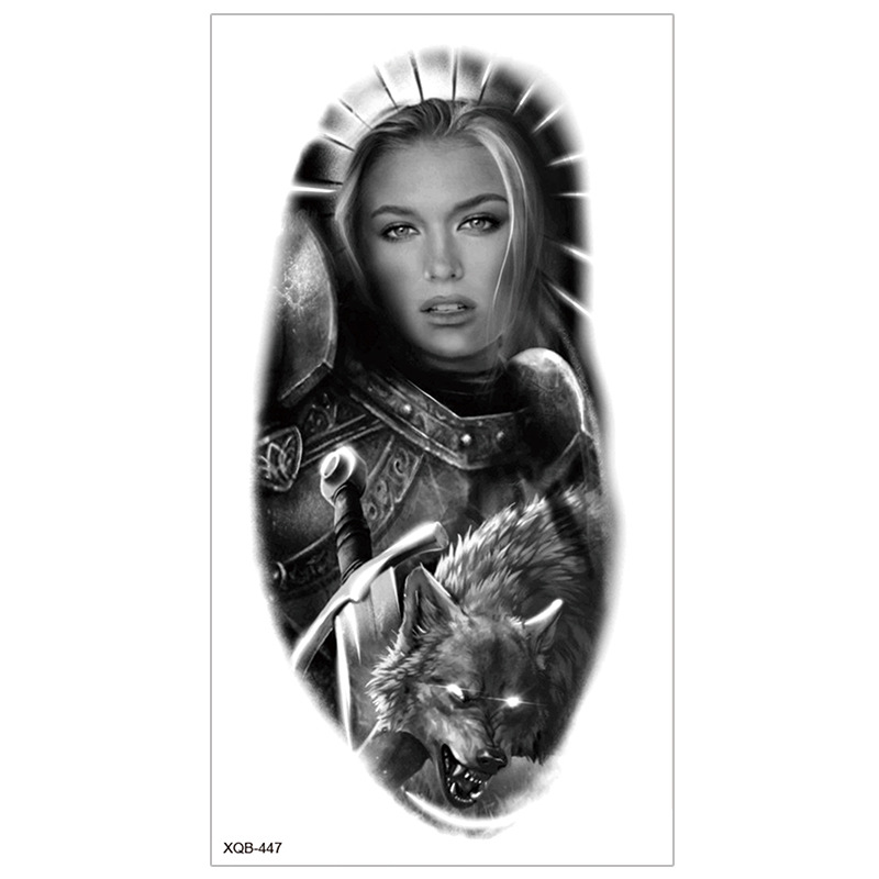 New Half Arm Tattoo Stickers Cross-border Amazon Hot Selling Set Dark European and American Realistic Waterproof Tattoo Stickers Wholesale