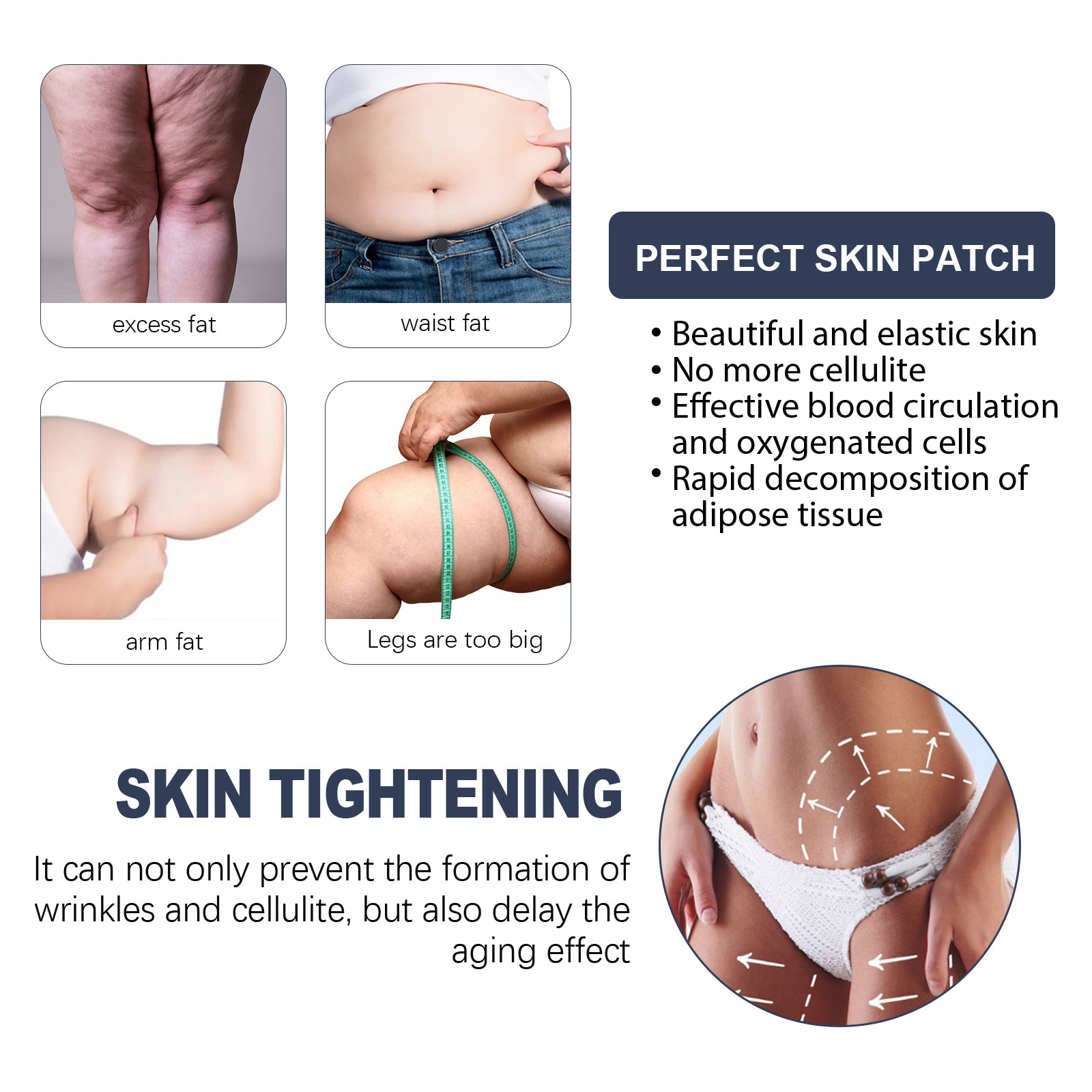 EELHOE Body Shaping Sticker for Lazy People Beauty Slimming Sticker for Big Belly Thigh Muscle Slimming Waist Shaping Slimming Sticker