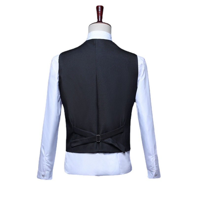 Stage Costume Gradient Sequin Vest Costume Men's Dress Vest Photo Host MC Vest