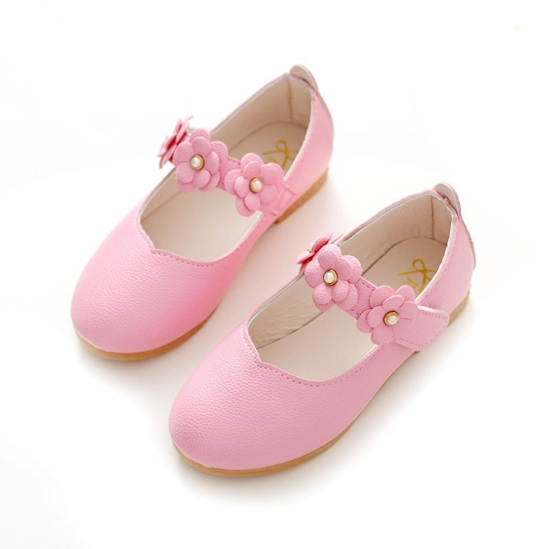 Girls' leather shoes 3-6 years old children's princess shoes single shoes small white leather shoes big children's baby black performance shoes manufacturers