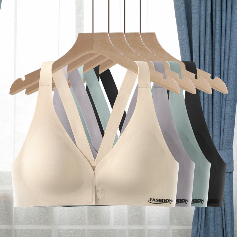 New Front-breasted Adjustable Push-up Collapsed Pair for Beautiful Back Comfortable Sports Traceless Steel Ring-free Ultra-thin Underwear for Women Bra