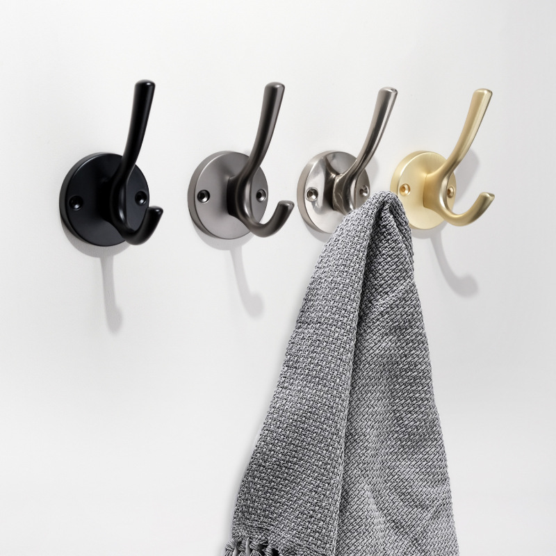 Modern Simple Wardrobe Cabinet Hanging Clothes Hook Single Hook Bathroom Kitchen Living Room Entrance Wall Mounting Metal Coat Hood Hook
