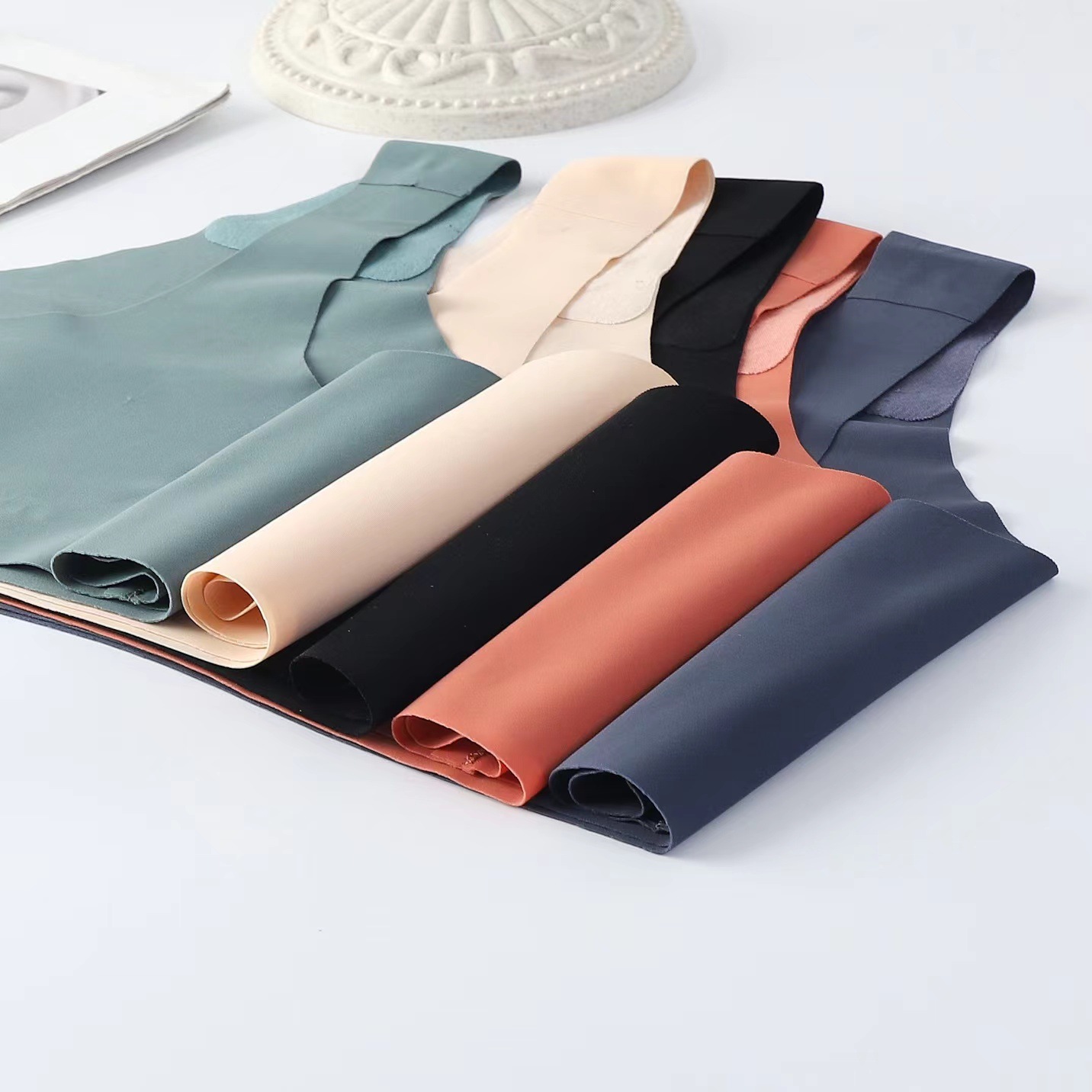 Cross-border European and American-style seamless one-piece quick-drying mid-high waist Ice Silk women's T-pants sexy Amazon