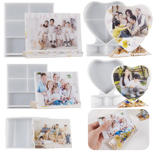 Photo frame mold DIY crystal drop silicone mold silicone jewelry love photo frame mold multi-Specification