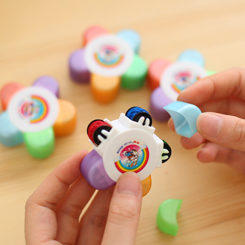 Creative Plum Blossom Roller Seal Set Primary School Praise Award Chapter Kindergarten Cute Cartoon Small Gift Prizes