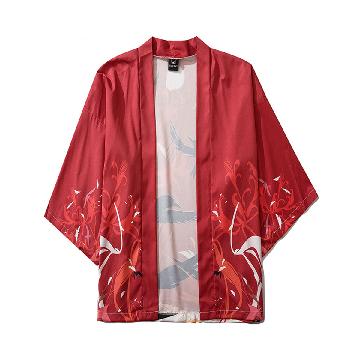 2021 New Ukiyo 3D Digital Color Printing Taoist Robe Cloak 3D Printing Kimono Cloak Feather Woven