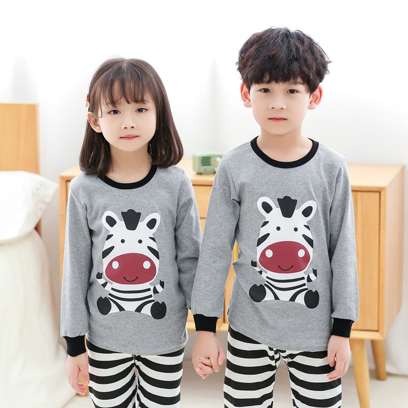 2022 new children's underwear set autumn and winter children's clothing pure cotton boys and girls autumn clothes autumn pants baby pajamas cotton tide