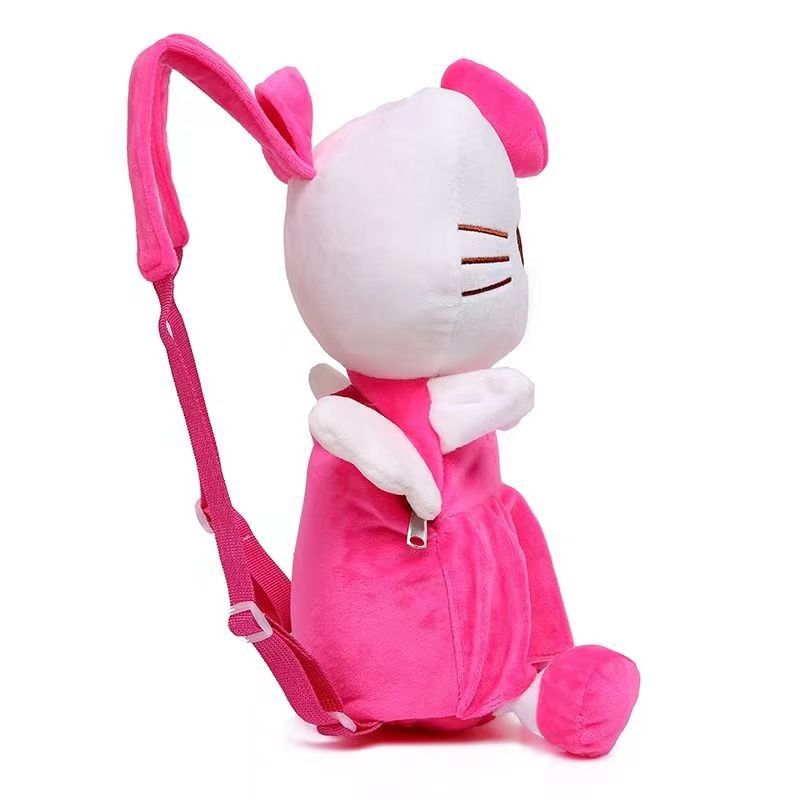 Day Bear KT Pink Blue Hello Kitty Cute Plush Doll Stereo Student Backpack Backpack Bag