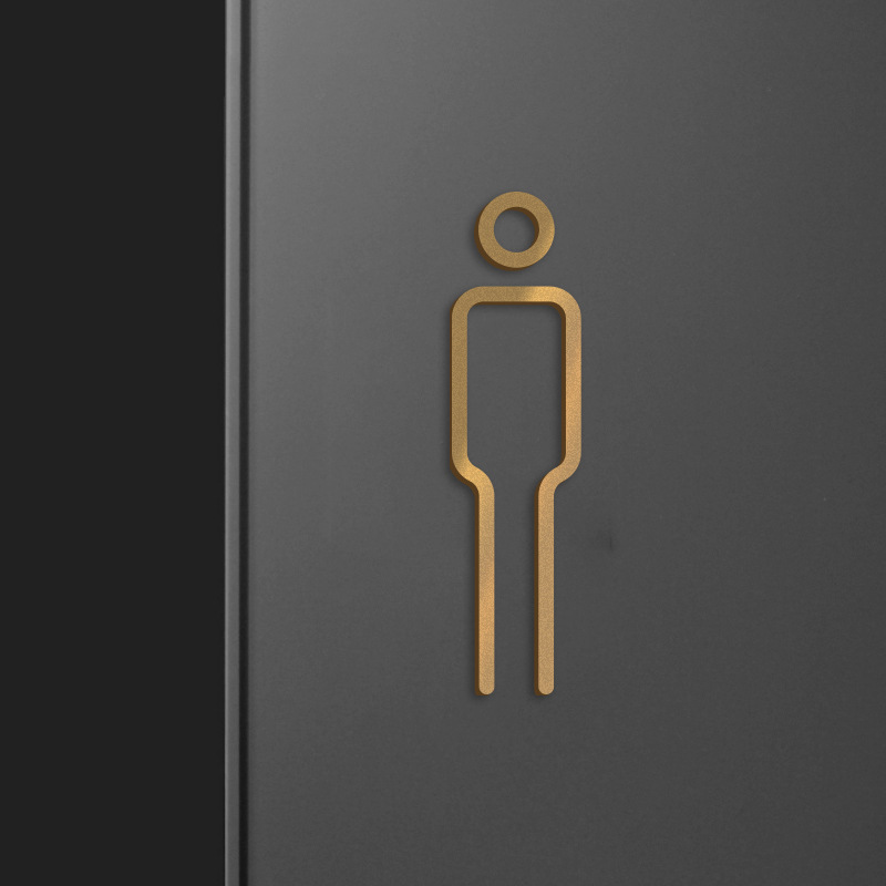 5ZW Wholesale Shop Hotel Homestay 3D Stereo Men's Toilet Women's Toilet Toilet Toilet Wall Stickers Toilet Door