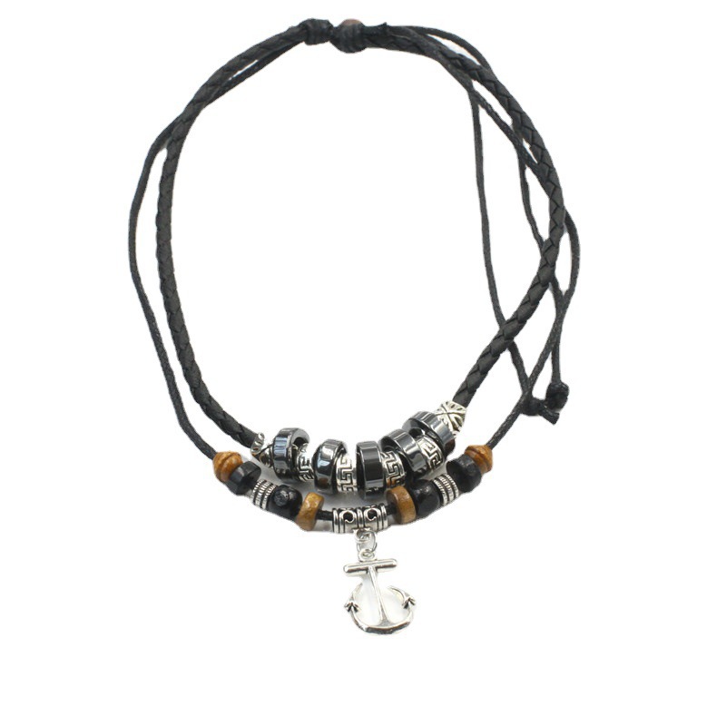 Anchor necklace men's student retro hipster pendant clavicle chain style couple jewelry gift