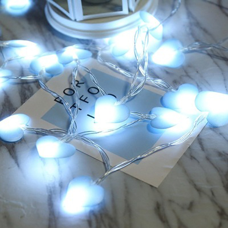 Cross-Border LED fabric love light string ins girl room decoration light Valentine's Day heart-shaped romantic confession String Light