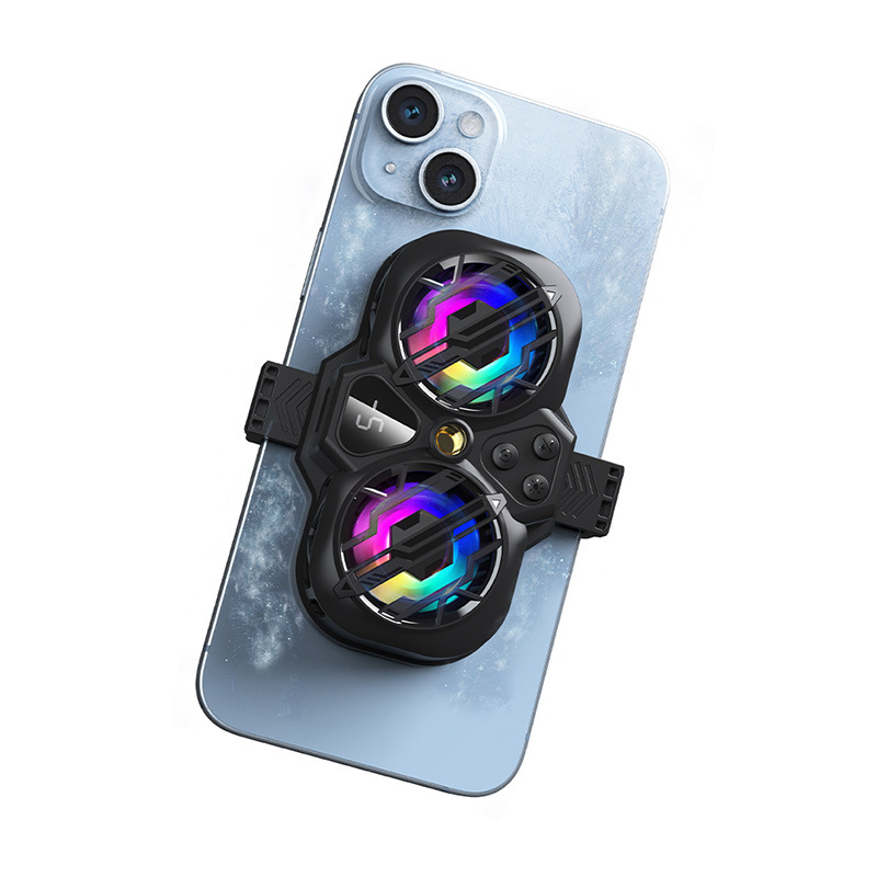 2024 new mobile phone radiator live temperature control digital display semiconductor refrigeration mobile phone dual-core cooling artifact back clip