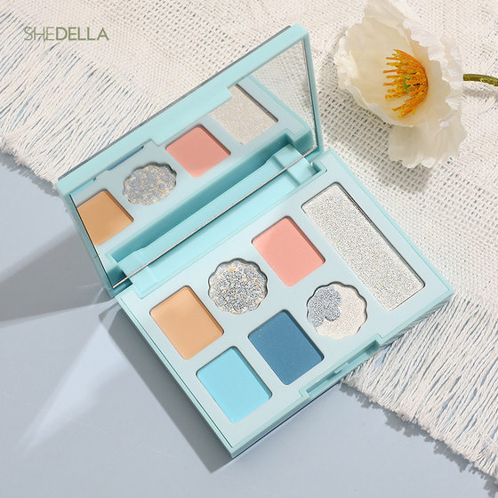 Sitiya brand genuine eye shadow seven color petal eye shadow plate student makeup matte pearl Yiwu makeup wholesale