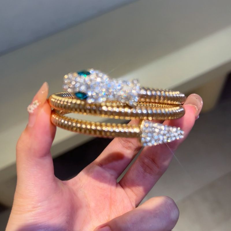 Fashion Exaggerated European and American Snake Bracelet Niche Design Spring Bracelet Trendy Personality Bracelet Spirit Snake Necklace Collar