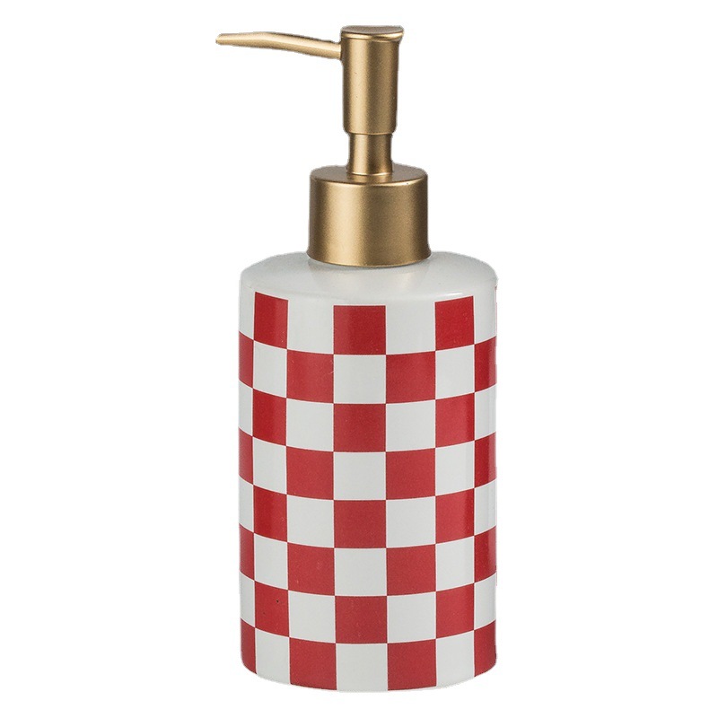 Light Luxury Popular Ceramic Hand Soap Body Soap Shampoo Conditioner Hotel Bottled Household Lotion Press Bottle
