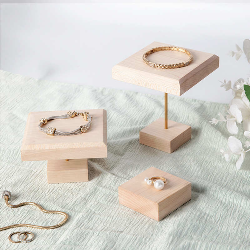 Walnut Jewelry Display Storage Bracelet Bracelet Display Solid Wood Jewelry Jewelry Display Stand Shooting Props