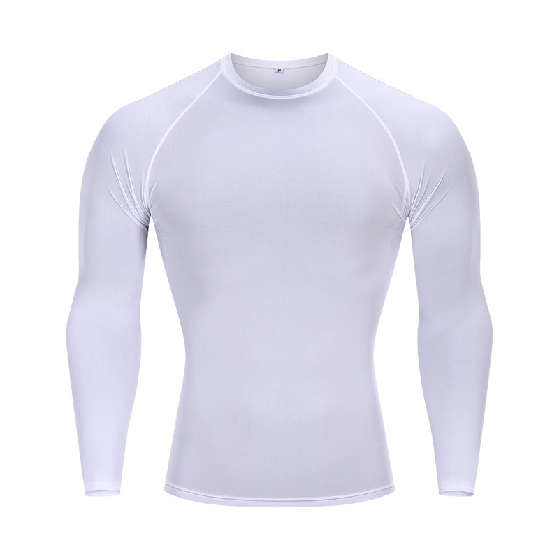 レオタードの長袖の男性の丸首の運動の底の服のtシャツの通気性の速乾の服のスポーツはランニングのフィットネスの服を訓練します。|undefined