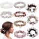 Pearl Crystal hair ring-9-piece set A