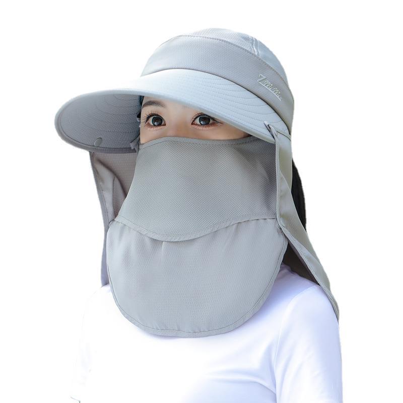 Hat Women's Summer Sunscreen Face Covering Full Face UV Protection Big Eaves Tea Picking Sun Hat
