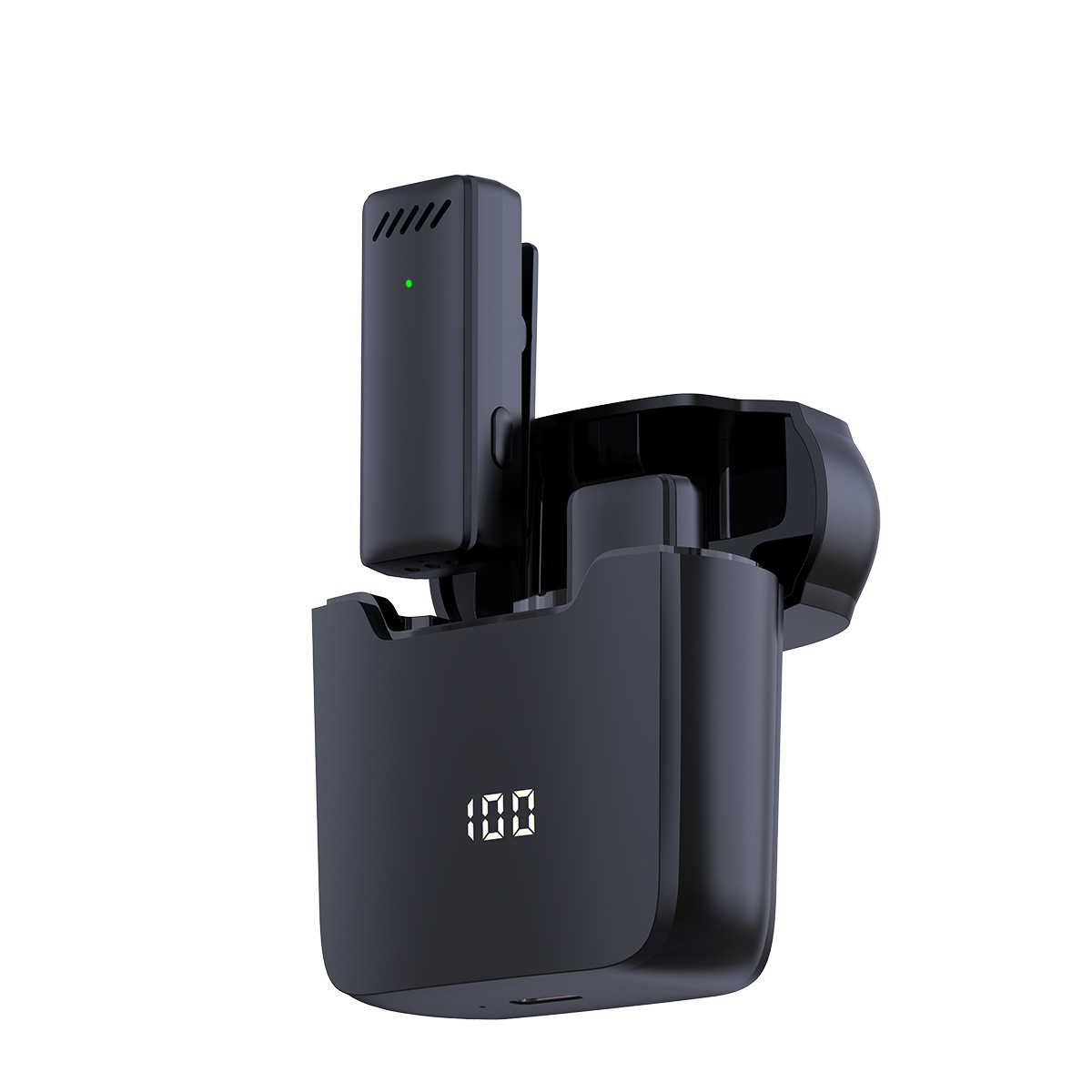 The new one-to-two digital display charging warehouse wireless lavalier microphone mobile phone live sound card small microphone