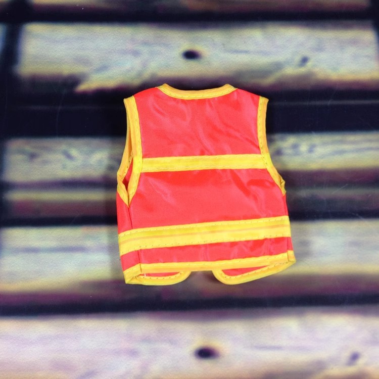 6 points BJD doll life-saving reflective vest 1/6 soldier doll clothes toy aircraft safety officer vest