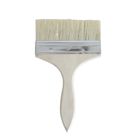 Wooden Handle Paint Brush Hard Pig Hair Mixed Silk Sweep Baking Barbecue Brush Mid-grade Jingtai Thickened Bristle Brush