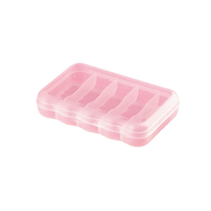 Wholesale sales five-grid earplugs box rectangular plastic box transparent PP storage box parts accessories jewelry packaging box