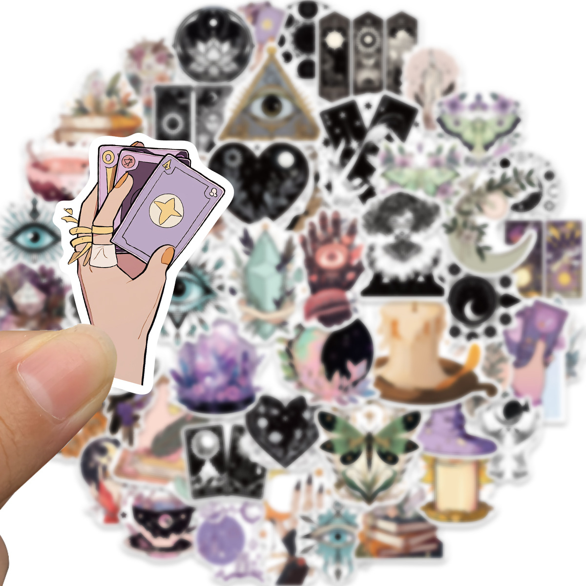 50 original magic witch graffiti stickers decorative guitar luggage DIY creative waterproof stickers hot wholesale