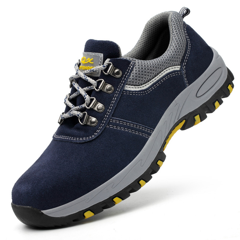 Cowhide labor protection shoes for men and women anti-smashing and anti-stab outdoor work shoes unit procurement safety shoes wear-resistant anti-scalding electric welding shoes