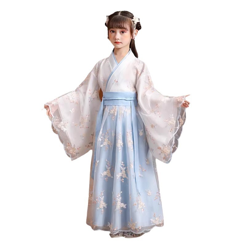 Hanfu girls' children's ancient costume Super fairy primary school students' summer costume chinese style Tang suit ancient style children's performance costume skirt