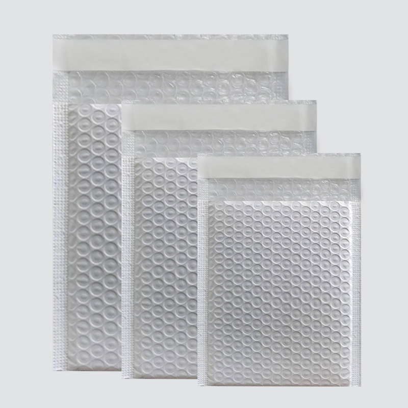 Bubble Bag Matte Composite Pearlescent Film White Packing Express Thickened Bubble Bag Envelope Bag Shockproof Bubble Bag