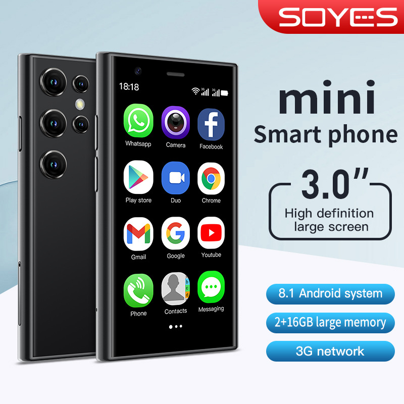 Cross-border hot selling Soyes S23pro mini mobile phone dual-card quad-core Google store Android smart small mobile phone