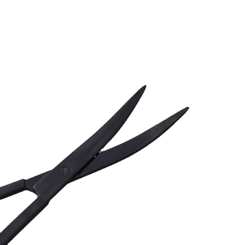 Stainless steel water grass scissors grass cylinder landscape pruning straight tweezers curved tweezers scissors flat sand scraping algae knife curved scissors wave scissors