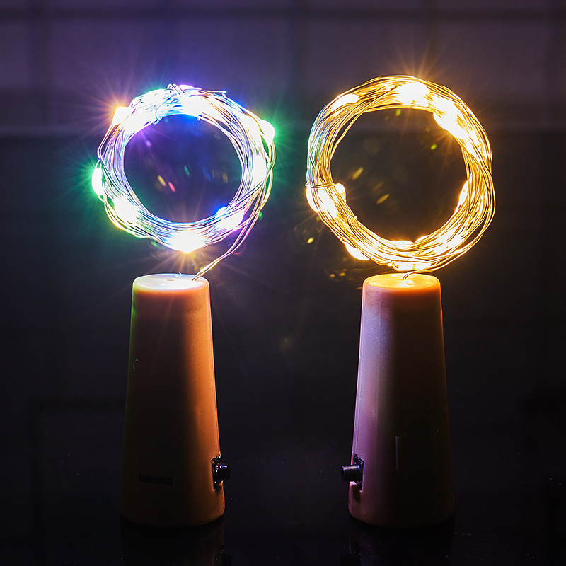 Factory direct supply led copper wire lamp Bar Cafe creative ornaments Christmas Holiday Decoration lamp bottle stopper lamp string