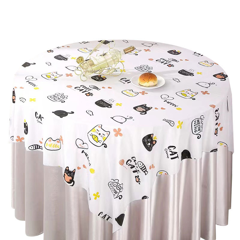 Disposable tablecloth kindergarten party ins fresh cartoon printed plastic waterproof tablecloth household Square