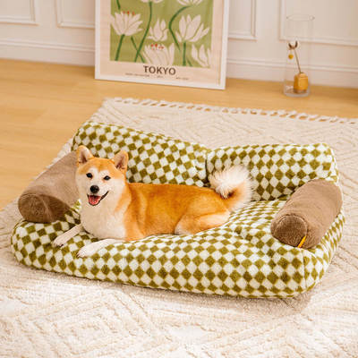 Dog sofa bed kennel warm plush pet nest all removable and washable Four Seasons Universal Small Medium Large dog cat nest