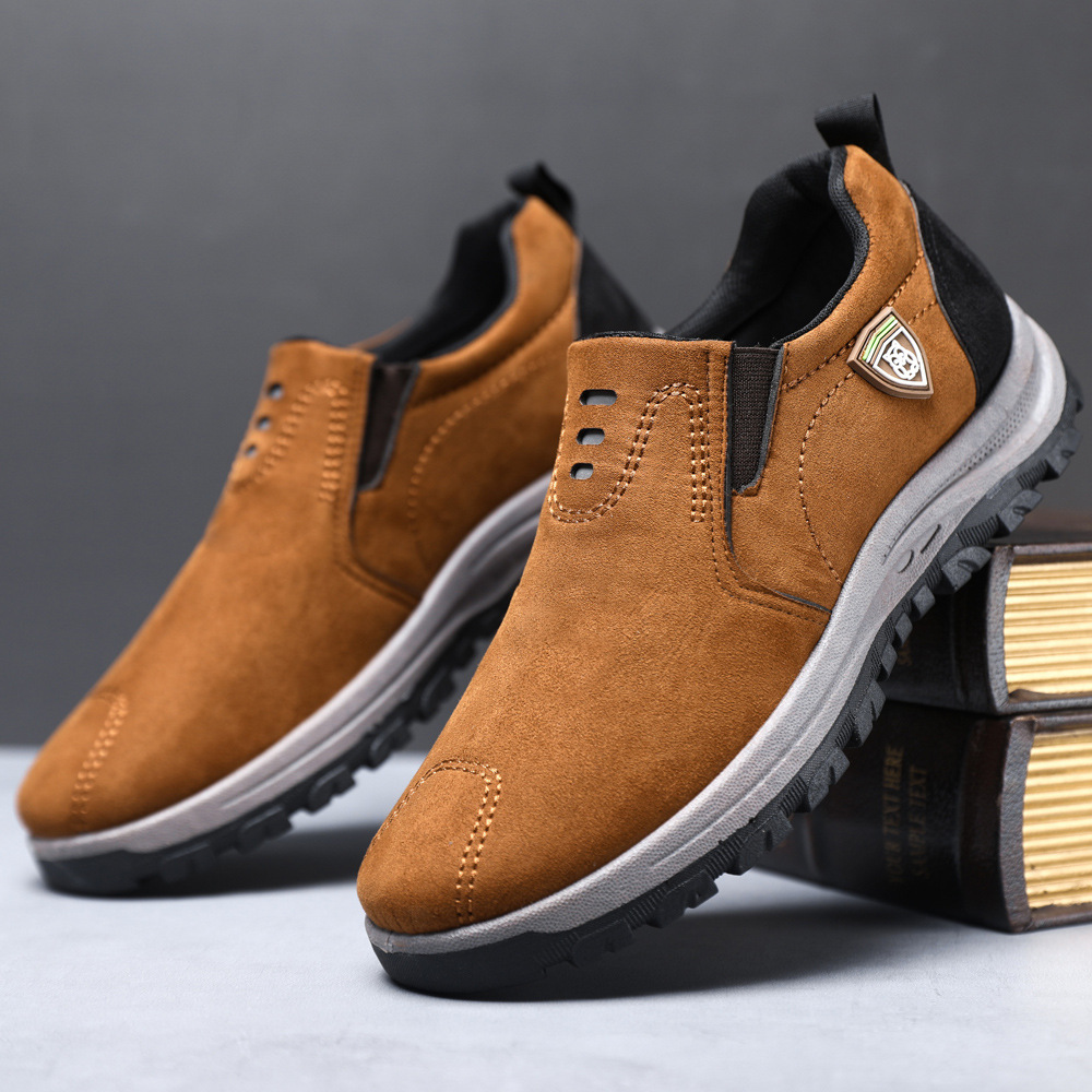 Cross-border large size men's shoes autumn and winter low-top outdoor hiking shoes leisure sports a slip-on lazy shoes a generation of hair