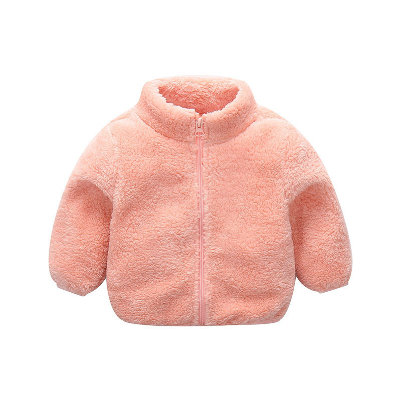 Autumn and winter new children's lamb plush coat small and medium-sized boys and girls baby jacket warm wear clothes foreign trade
