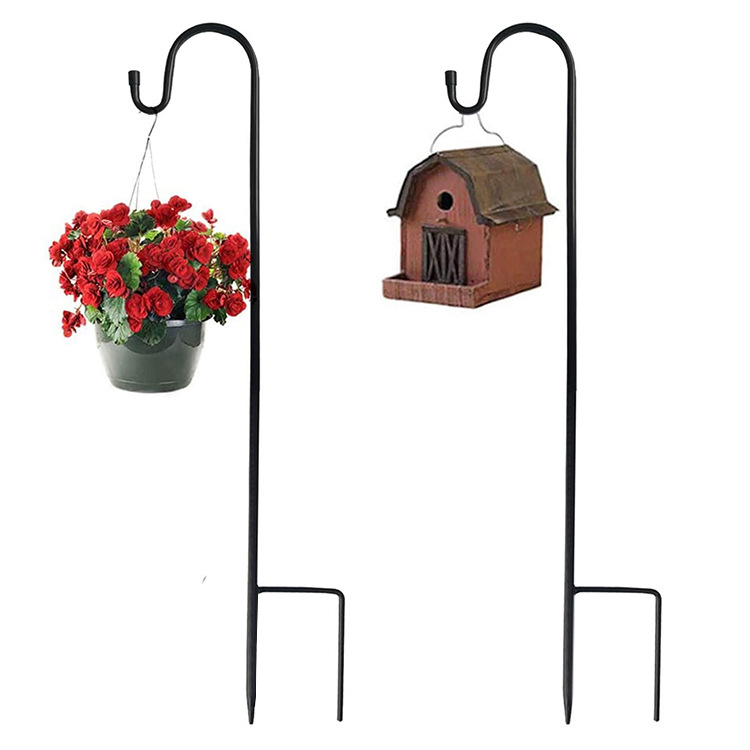 Amazon Shepherd hook iron metal crafts hook garden lamp outdoor lawn garden anti-rust ground plug hook