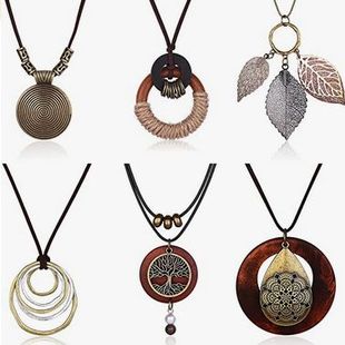 New Cross-Border Retro Ethnic Style Pendant Long Chain Sweater Chain Necklace Women's Jewelry Accessories Pendant Wholesale