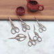 Crane scissors stainless steel gold-plated crane-shaped scissors retro cross-stitch thread scissors tea ceremony tea bag small scissors set