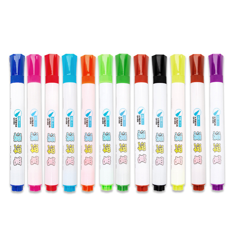 Whiteboard Pen Mark Pen Children's Brush Water Pen Water Magic Floating Water Painting Color Pen Easy to Write and Erase