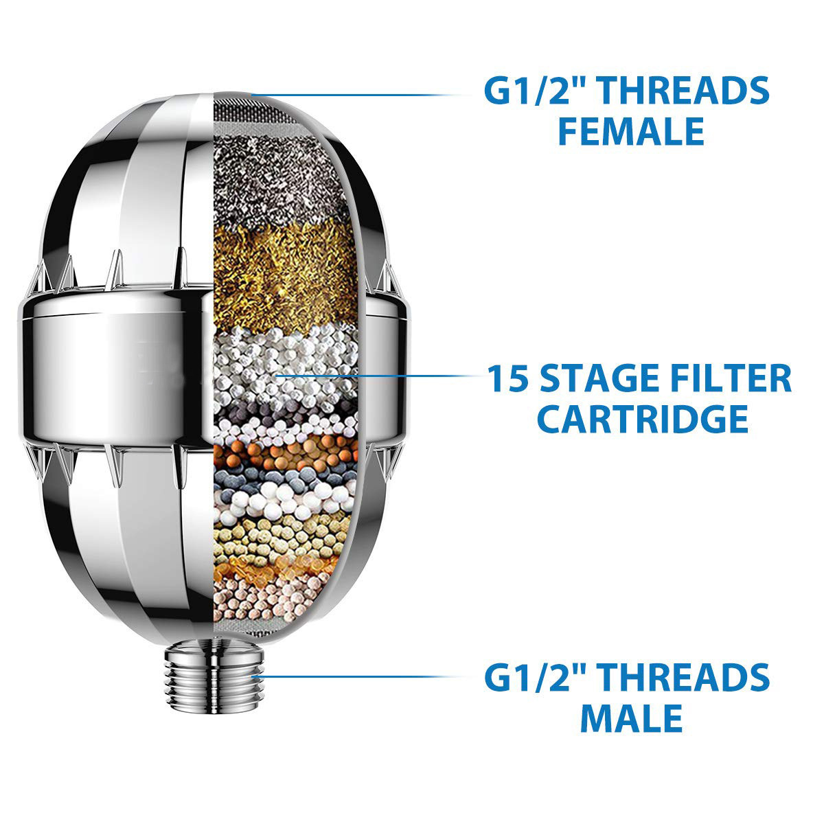 Cross-border bath water purification filter shower skin care water filter quick chlorine removal filter filter suit Bath device