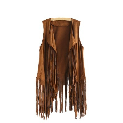 2023 New European and American Spring and Summer Fashion Thin Tassel Vest Women's European Station Slimming Slim-fit Sleeveless Vest Women's Trendy
